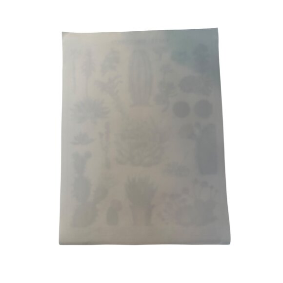 Vintage Cacti & Succulents Botanical Print Wall Art - 21"x16" - Retro Illustrati - Picture 2 of 7